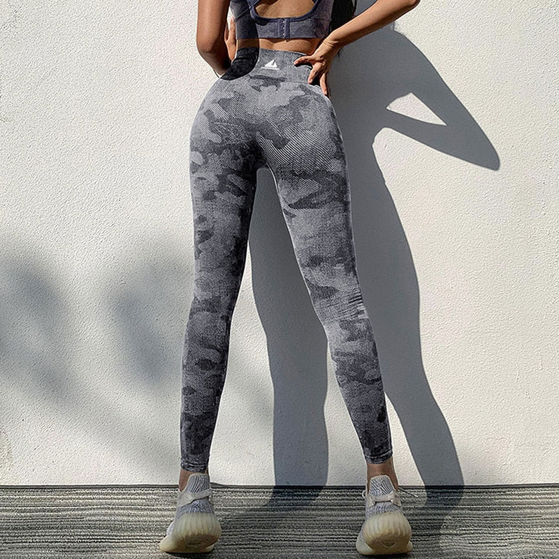 Seamless Camouflage Leggings High Waisted Women Sports Leggings Camo Fitness Yoga Pants Girl Sport Leggings