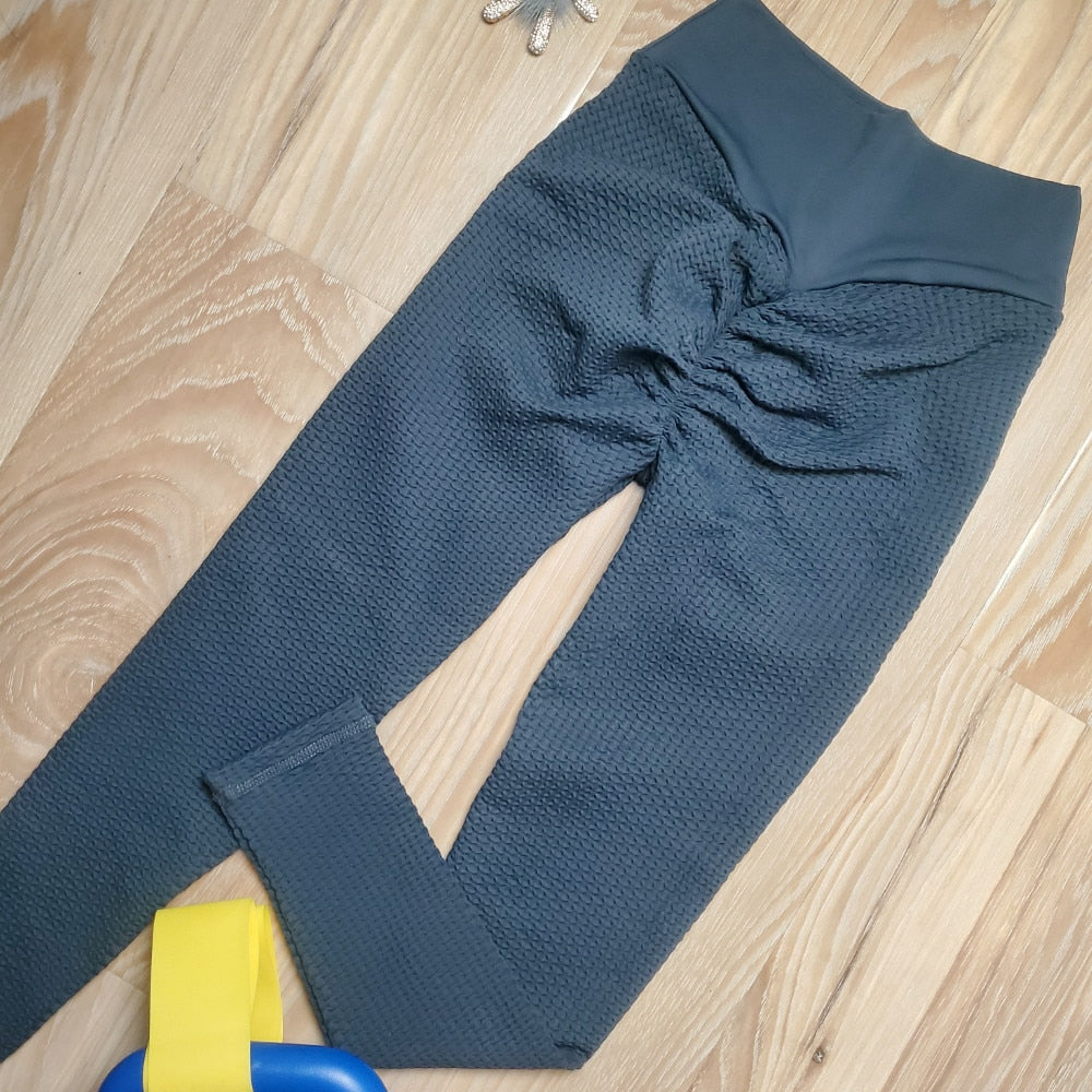 TEXTURED Scrunch Butt Workout Leggings Women Fitness Outfits High Waisted Gym Seamless Yoga Pants Squat Proof Tights Booty Nylon