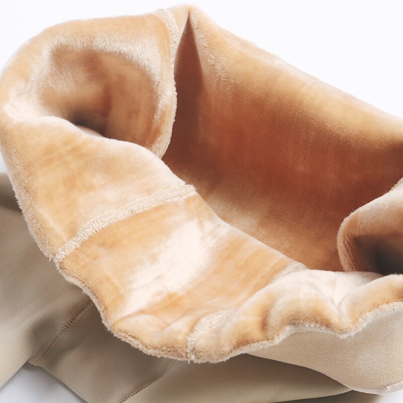 Plus Size Thermal Pants Slim Suede Winter 2022 Women's Leggings for female Thin Slim Thickened Plush Black Leggings