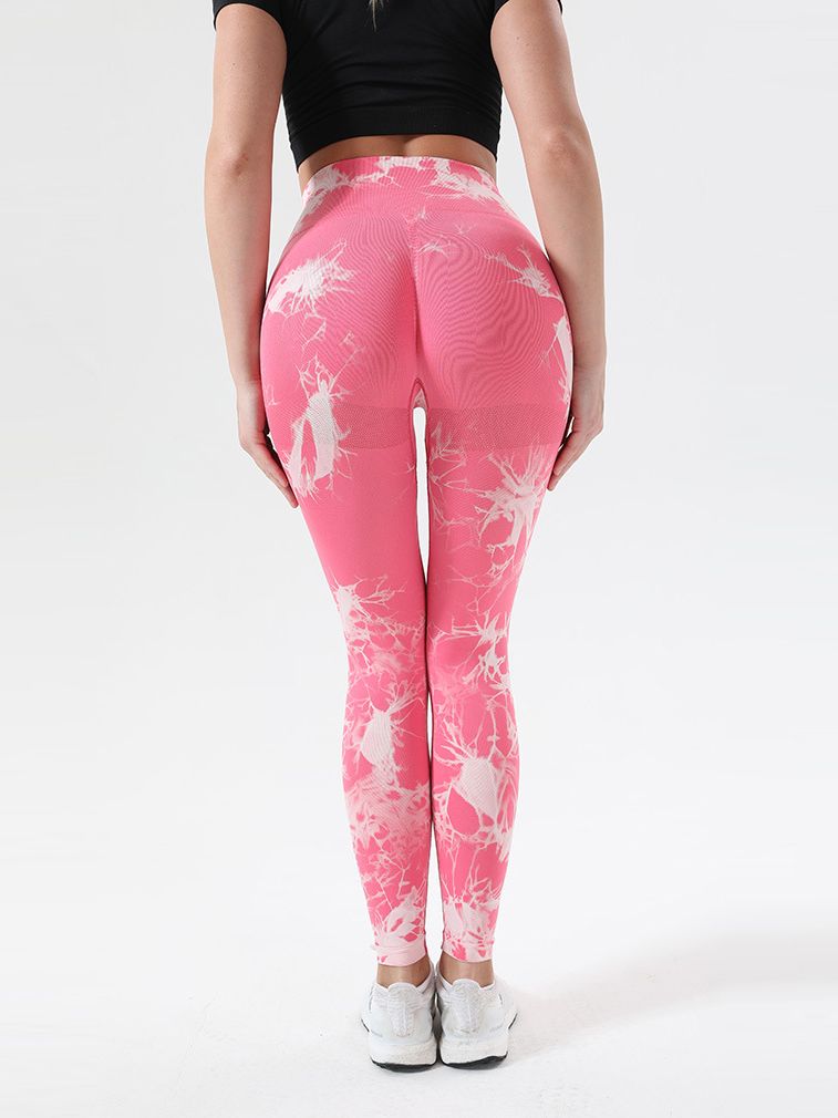 Sexy Seamless Leggings Women Fitness Gym Clothing Tie Dye Sports Pants High Waisted Push Up Leggings Printed Female Sport Pants