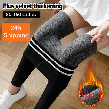 Winter Velvet Leggings Women Cashmere Warm Pants Plush Thicken Elasticity Leggings High Waist Slim Tight Plus Velvet Pants 2022