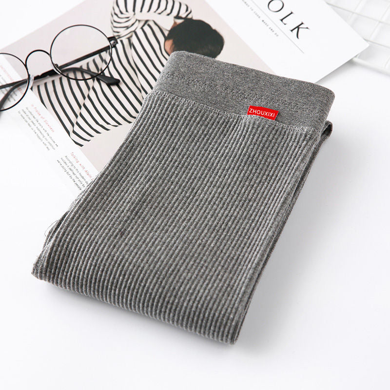 Women Warm Leggings Autumn Winter Slim Knitting Casual High Waist Leggings High Elasticity Fashion Thicken Pants Screw Thread