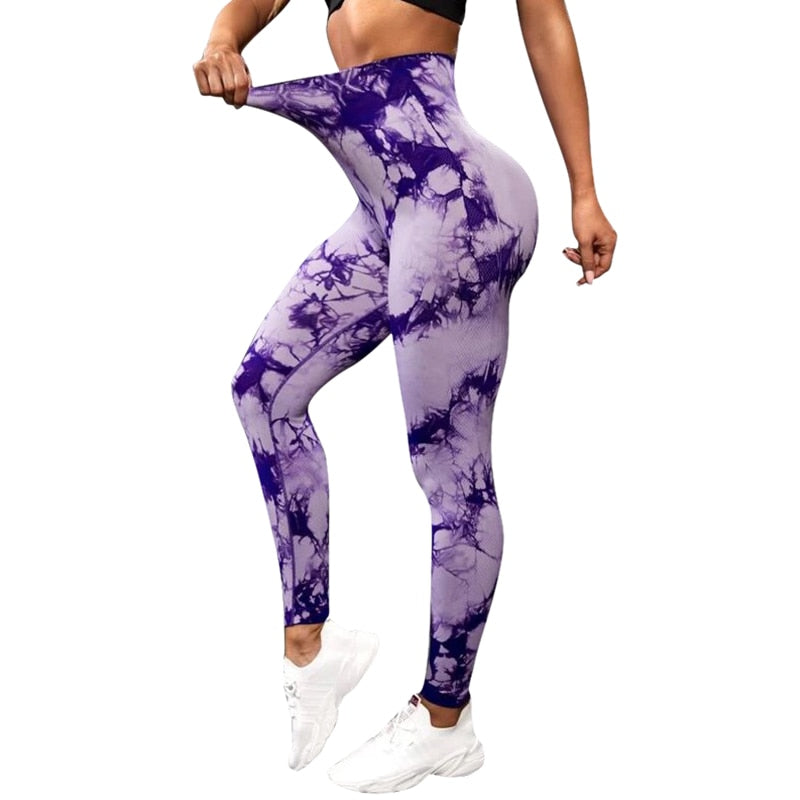 Seamless Tie Dye Leggings Women Sexy Fitness Gym Legging Push up High waist Leggings Sport Pants Women Clothing