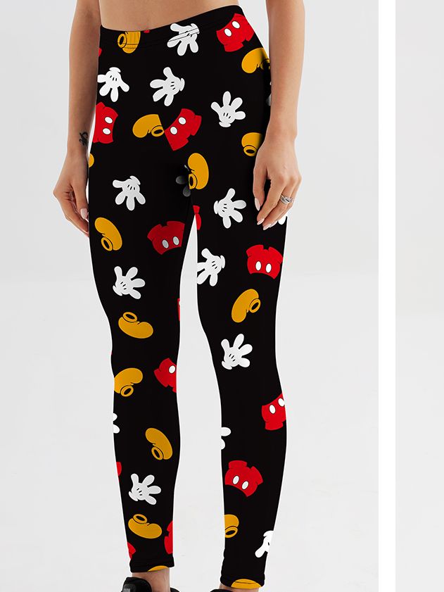 Cartoon Mouse Print Leggings