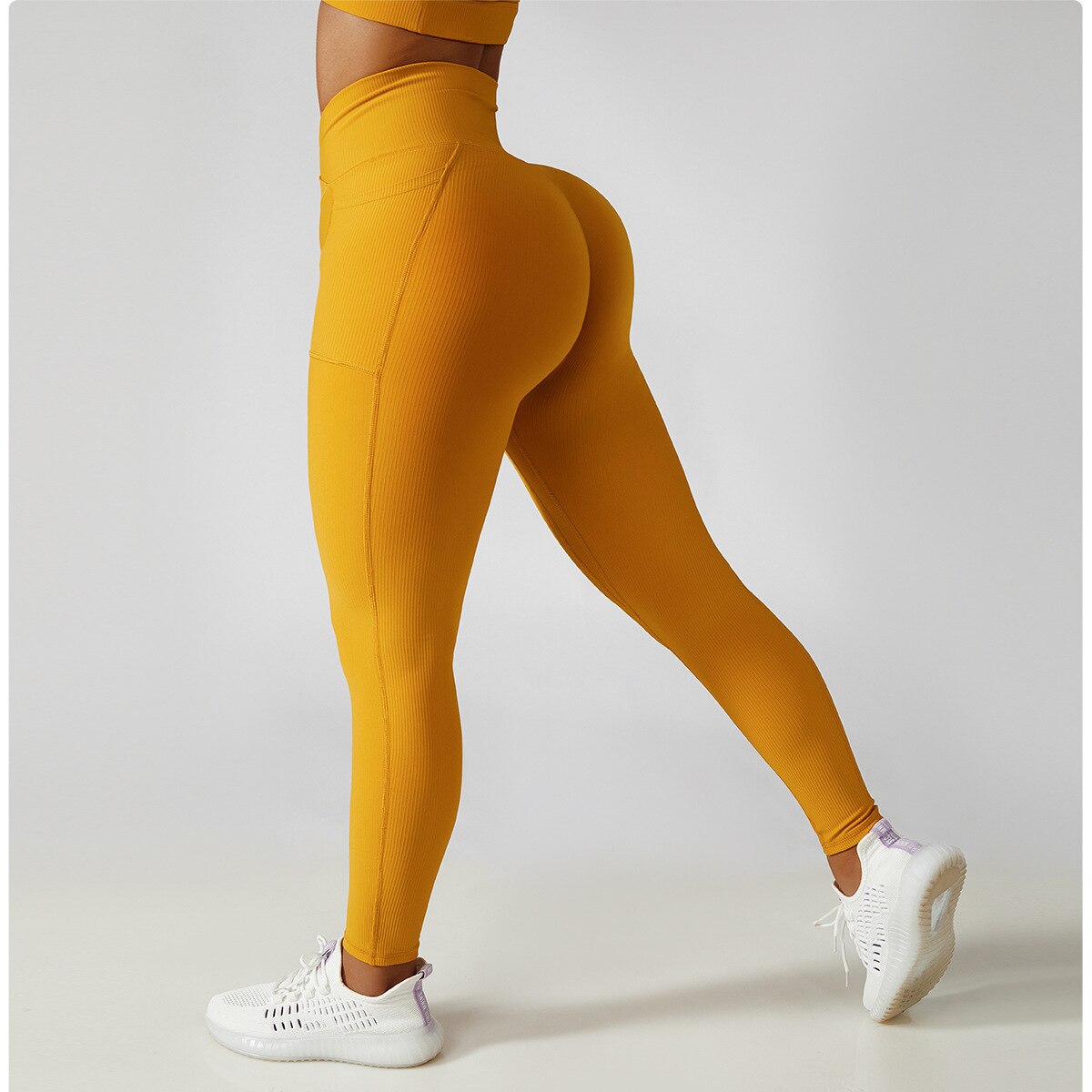 Ribbed Hip Lift Leggings