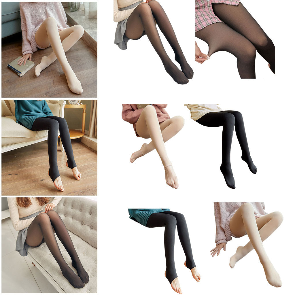 Winter Thermal Leggings Women Sexy Slim Translucent Pantyhose Thicken Pantyhose High Waist Super Elastic Thick Stockings Tights