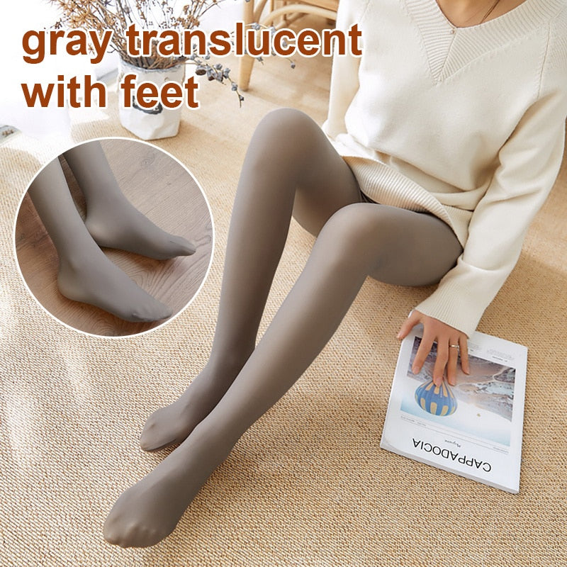 Pantyhose Leggings Winter Women Seamless Sexy Push Up Thick Fake Translucent Warm Velvet Autumn Thin Leggings Tights Pantyhose