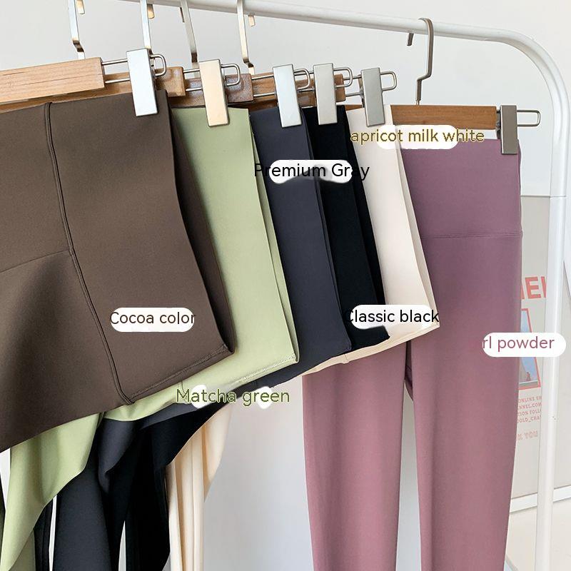 Shark Skin Leggings Women's Pants Tight High Waist Belly Spring and Autumn Winter Wear Plus Velvet Padded Yoga Barbie Pants