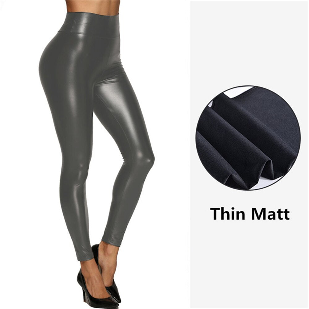 Plus Size Leather Leggings