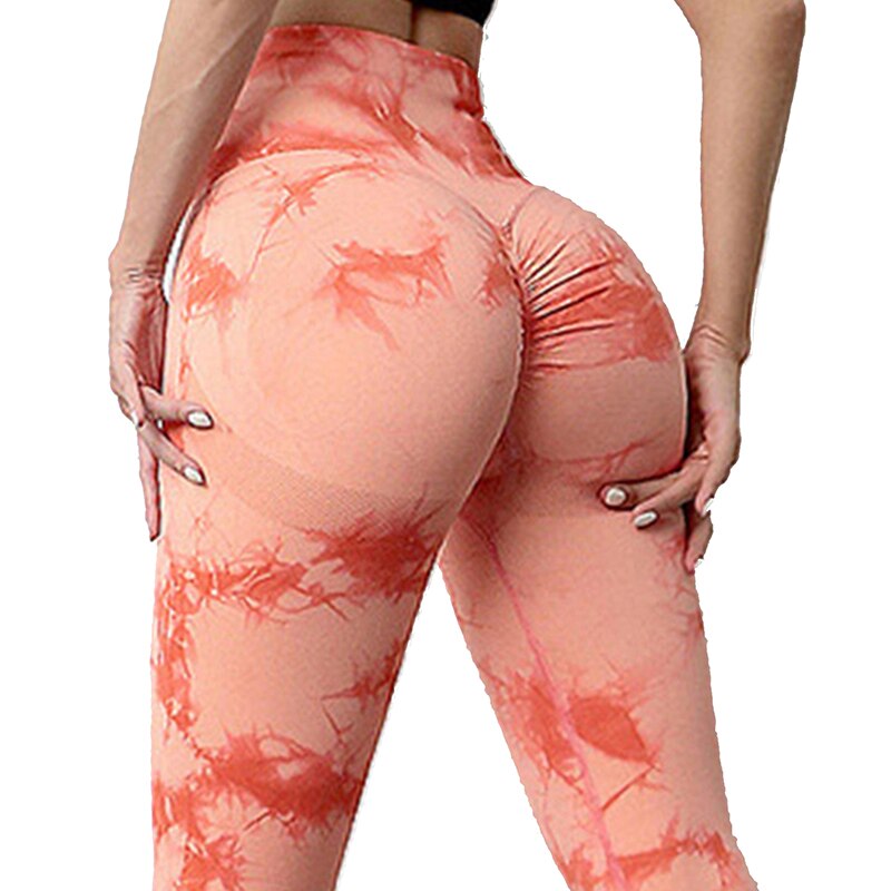 2022 New Tie Dye Yoga Pants Sport Leggings Women Seamless High Waist Push Up Woman Tights Fitness Workout Leggins Gym Clothing