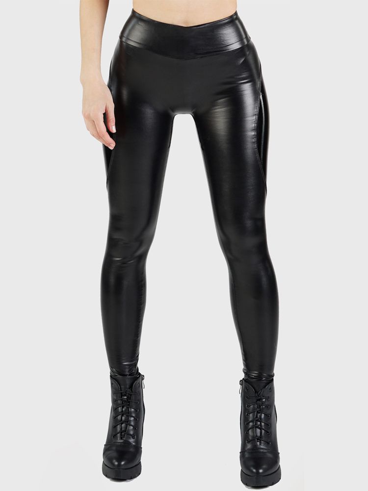 Matte Leather Leggings