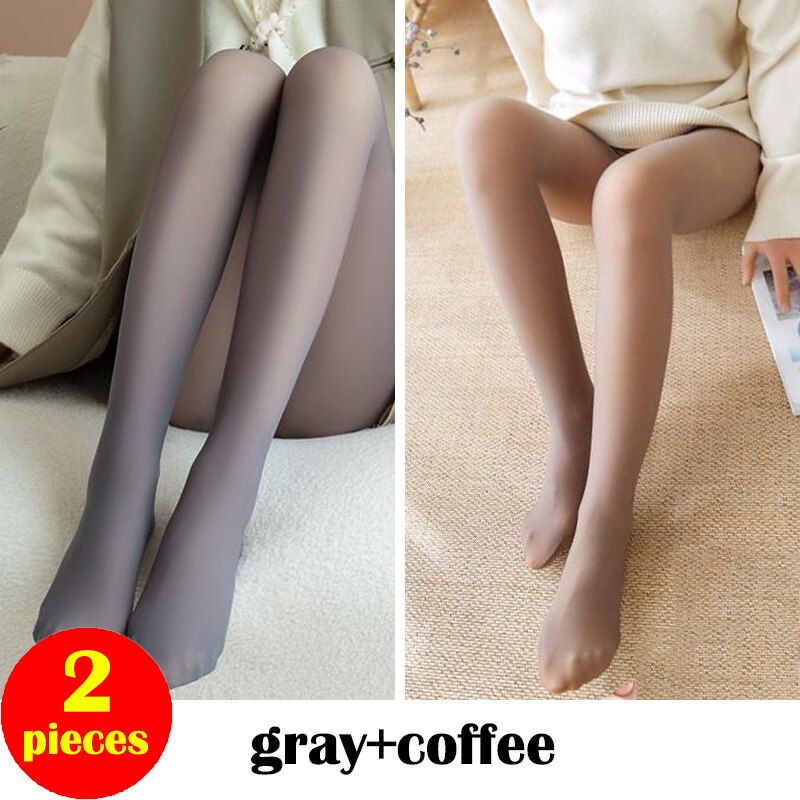 2Pieces Sexy Warm Leggings Women Tights Stockings High Waist Fake Leggins Mujer Push Up Legginng Femme
