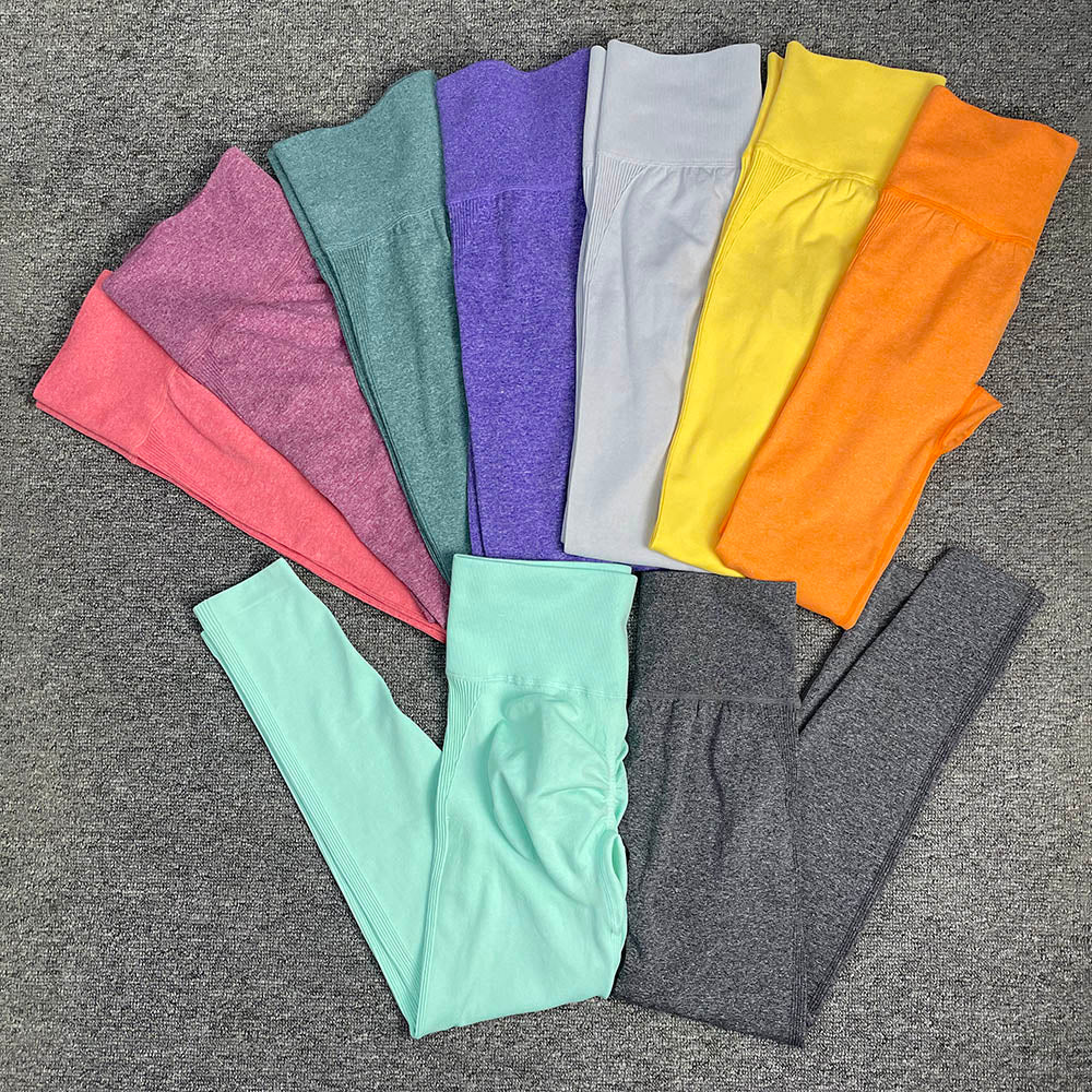 Seamless Sexy Sports Leggings For Women Solid Scrunch Gym Leggins Fitness Push Up Tights Female Training High Waist Yoga Pants