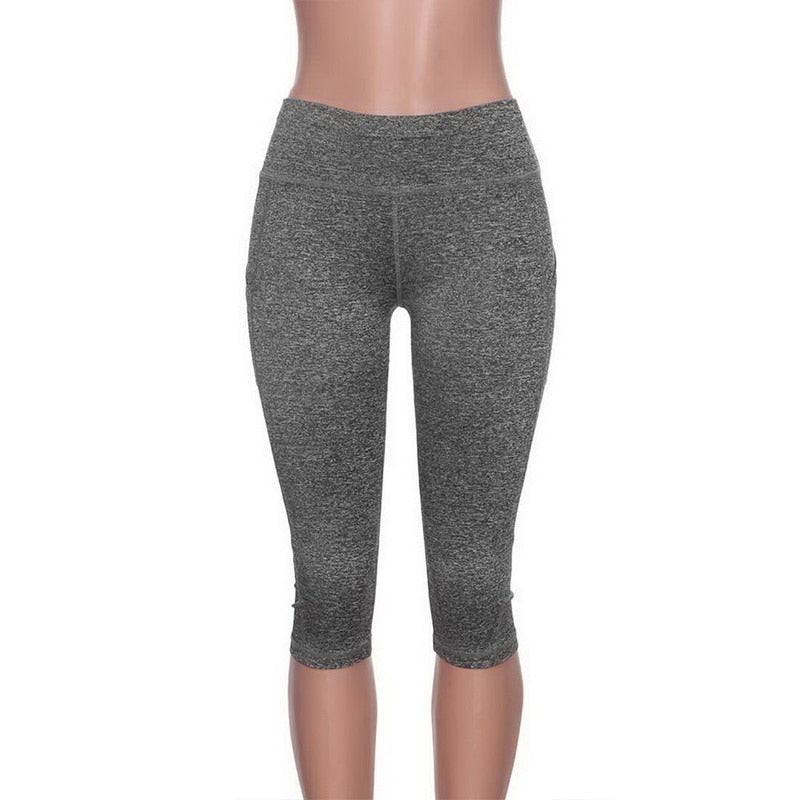 3/4 Yoga Pants Women Calf-Length Pants Capri Pant Sport Leggings Women Fitness Yoga Gym High Waist Leggins Black Dropshipping