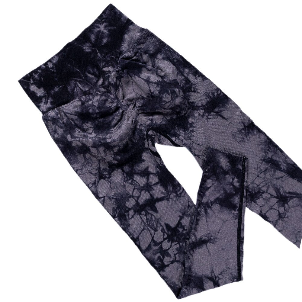 BUTT LIFT Workout Scrunch Bum Leggings Marble Women  Seamless Tights Joga Pants Sports Wear Fitness Gym Ruched Booty