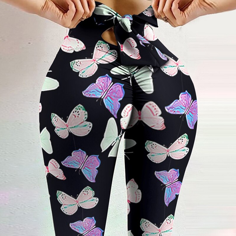 Women Leopard Print leggings High Waist Stretch Push Up Running Sports Leggings Slim Pants Casual Trousers Fitness Leggings