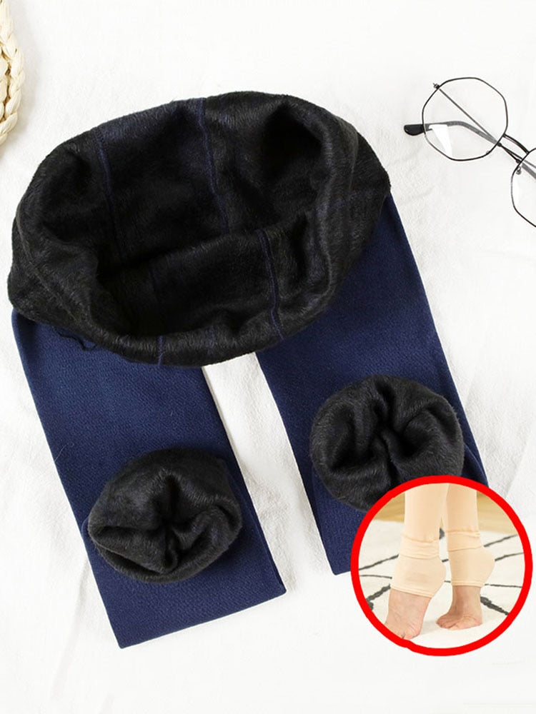 ATHVOTAR Winter Leggings Women Velvet Fleece Lined Slim High Waist Skinny Women Leggins Thermal Pants Warm Legging 2022