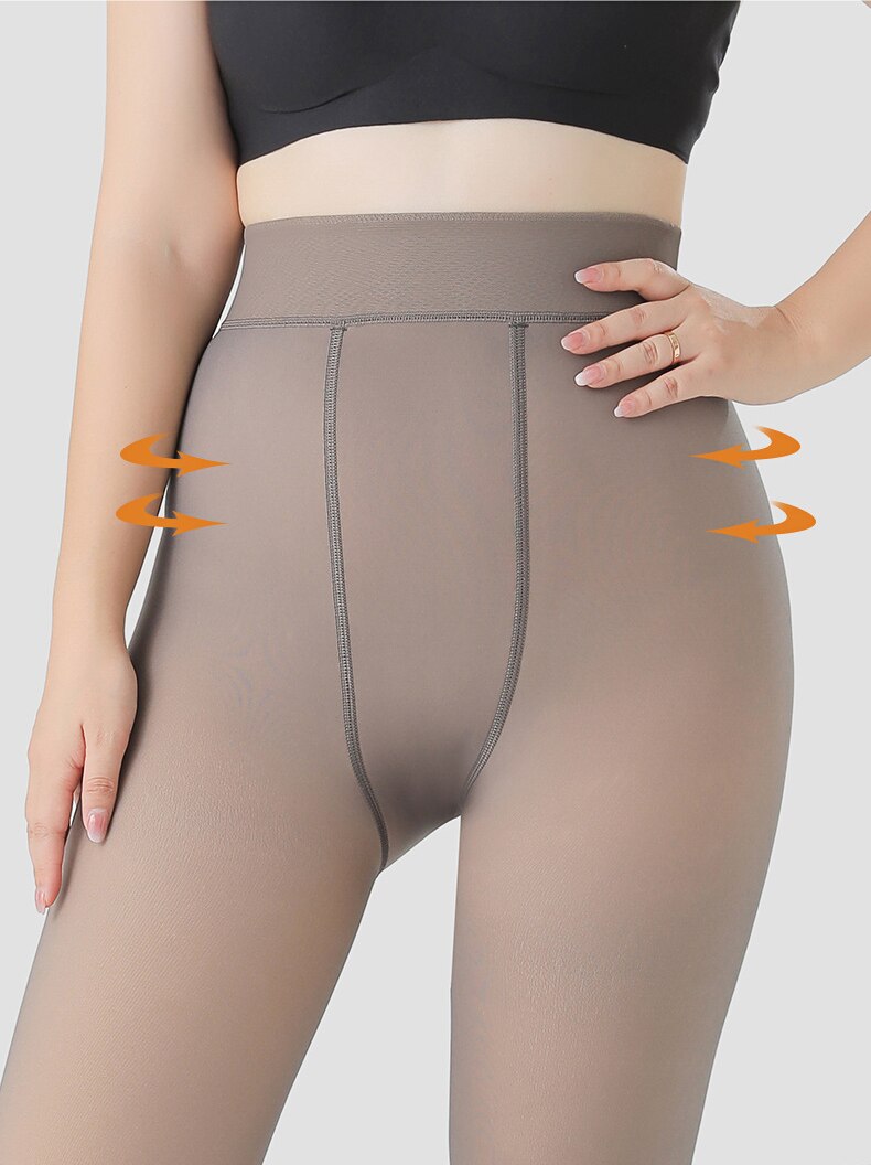 Sexy Fake Leggings Woman Plus Size Warm Leggins Mujer High Waist Fleece Tights Legging 47-80kg Winter