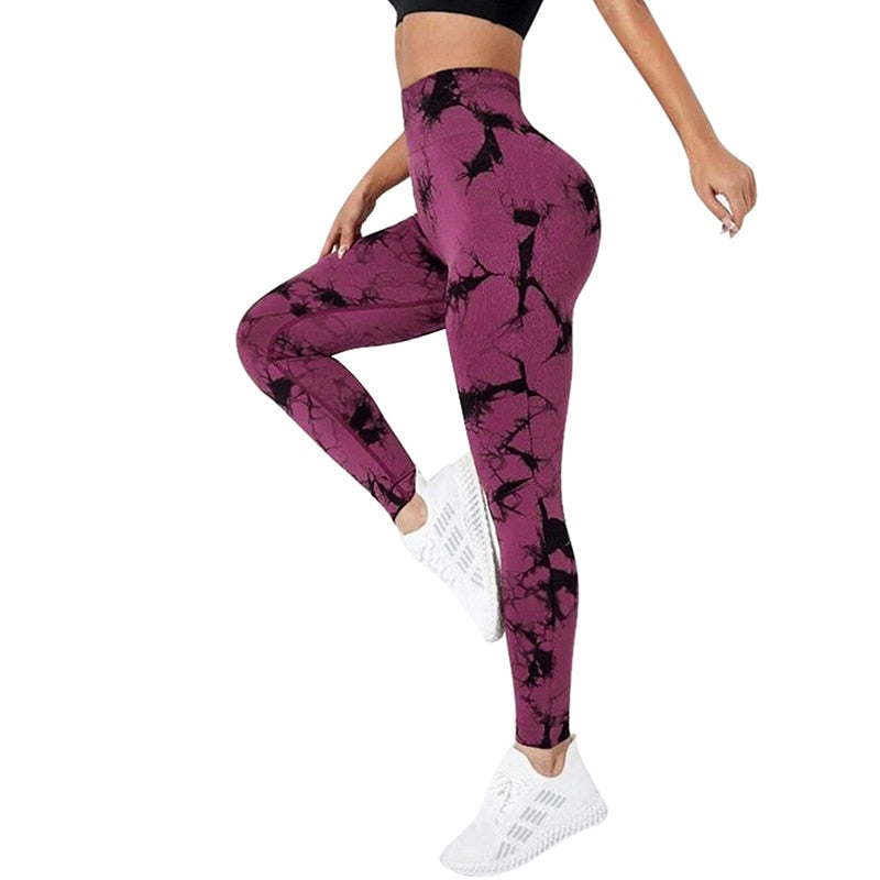 Seamless Tie Dye Leggings Women Sexy Fitness Gym Legging Push up High waist Leggings Sport Pants Women Clothing