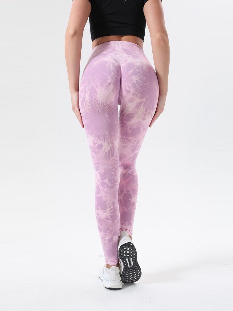 Sexy Seamless Leggings Women Fitness Gym Clothing Tie Dye Sports Pants High Waisted Push Up Leggings Printed Female Sport Pants