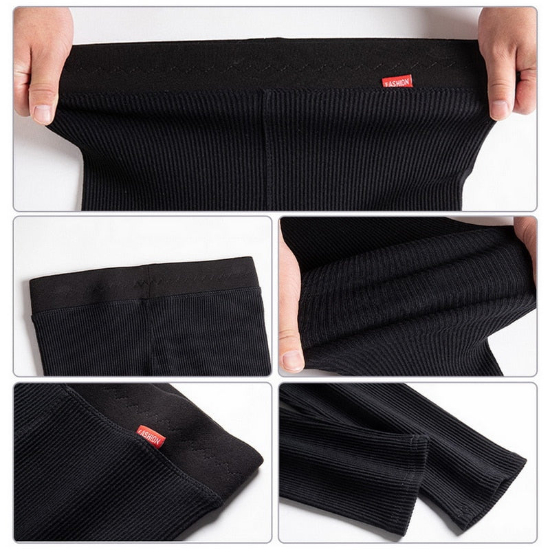 2022 Autumn Winter Models Plus Velvet Thick Leggings Women Outer Wear High Waist Hip Lift Foot Imitation Cashmere Pants New