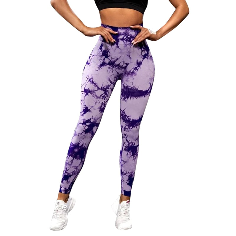 Seamless Tie Dye Leggings Women Sexy Fitness Gym Legging Push up High waist Leggings Sport Pants Women Clothing