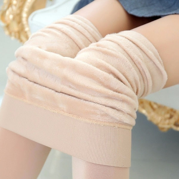 9 Colors Women Casual Warm Plus Size Faux Velvet Knitted Leggings Thick Slim Legging Super Elastic Winter Plus Cashmere Leggings