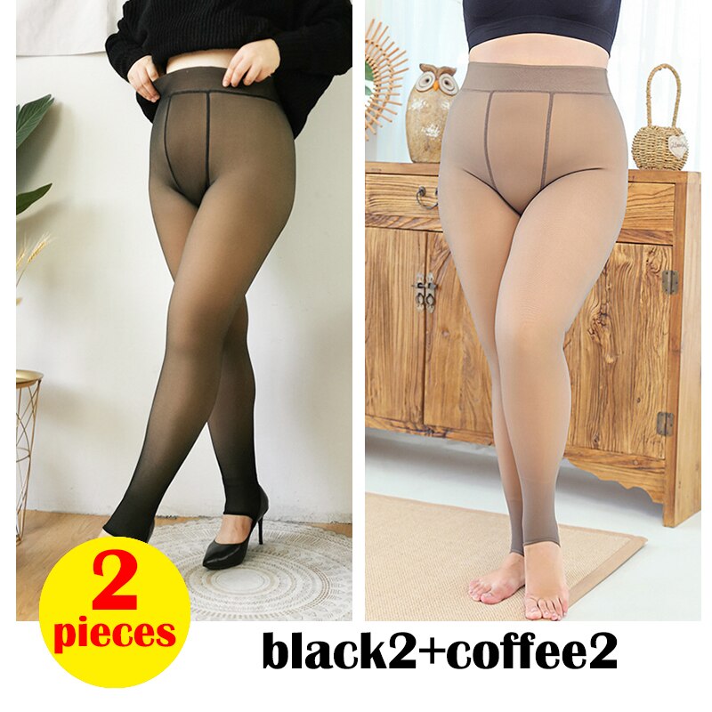 Sexy Fake Leggings Woman Plus Size Warm Leggins Mujer High Waist Fleece Tights Legging 47-80kg Winter