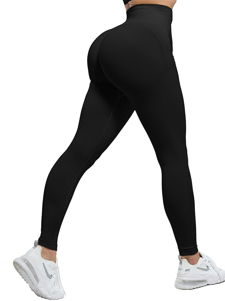 CHRLEISURE Women Fitness Leggings High Waist Seamless Sports Leggings Gym Push Up Booty Skinny Legging Feamle