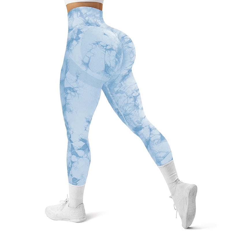 Seamless Tie Dye Leggings Women Sexy Fitness Gym Legging Push up High waist Leggings Sport Pants Women Clothing