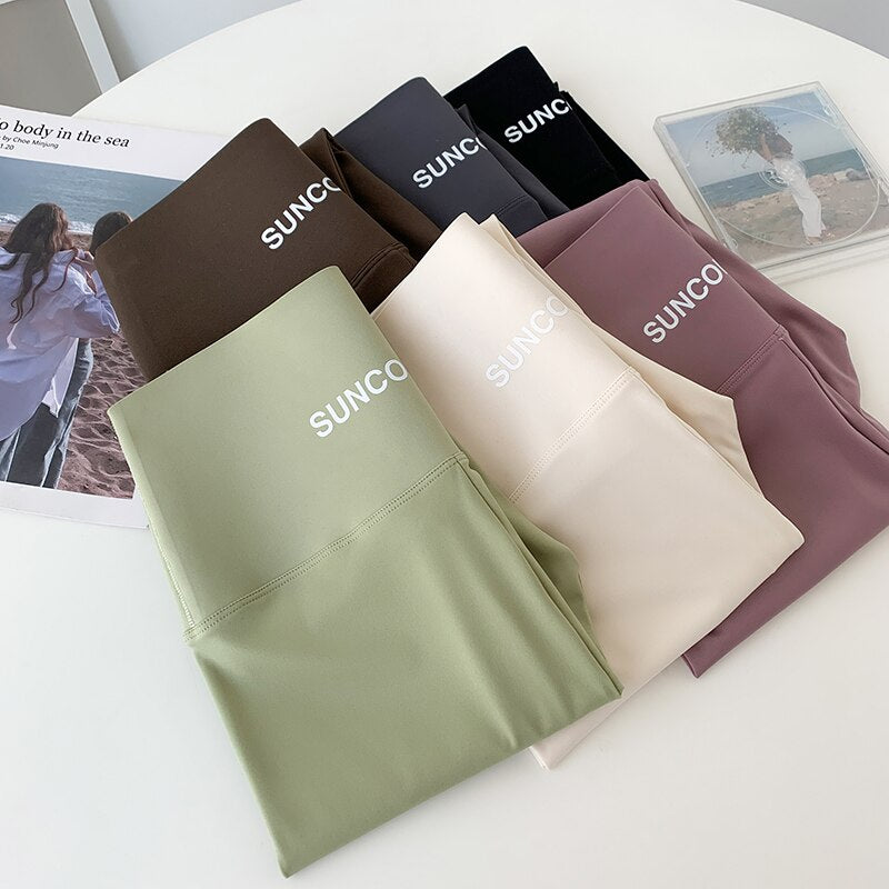 High Waisted Yoga Pants Full-length Leggings Solid Slimming Sports Tights Woman Butt Lifting Leggings Fitness Velvet Warm Leggin