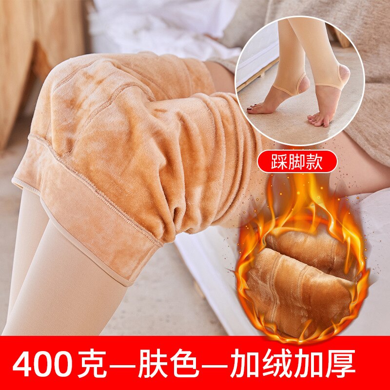 Plus Size Thermal Pants Slim Suede Winter 2022 Women's Leggings for female Thin Slim Thickened Plush Black Leggings