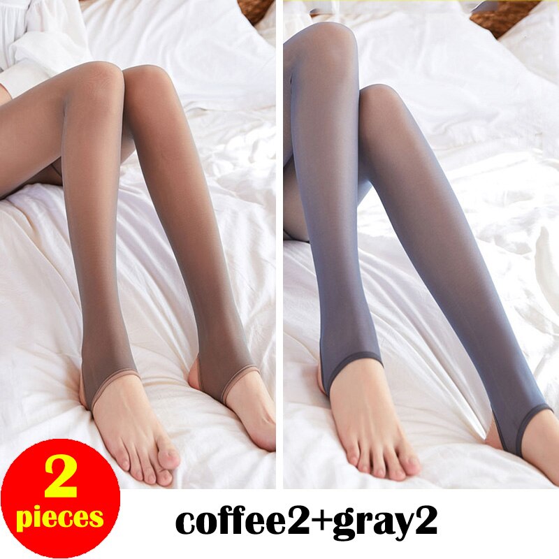 2Pieces Sexy Warm Leggings Women Tights Stockings High Waist Fake Leggins Mujer Push Up Legginng Femme