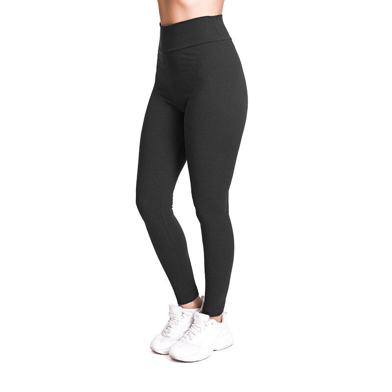 Women Pants High Waist Leggings Tight Elastic Compression Trousers