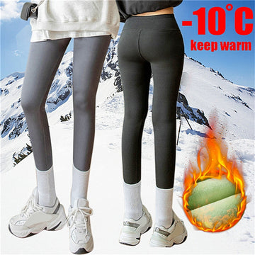 Women Velvet Leggings Warm Pants Thermo Thick Sharkskin High Waist Fleece Lined Tights Thermal Fitness Workout Legging Push Up