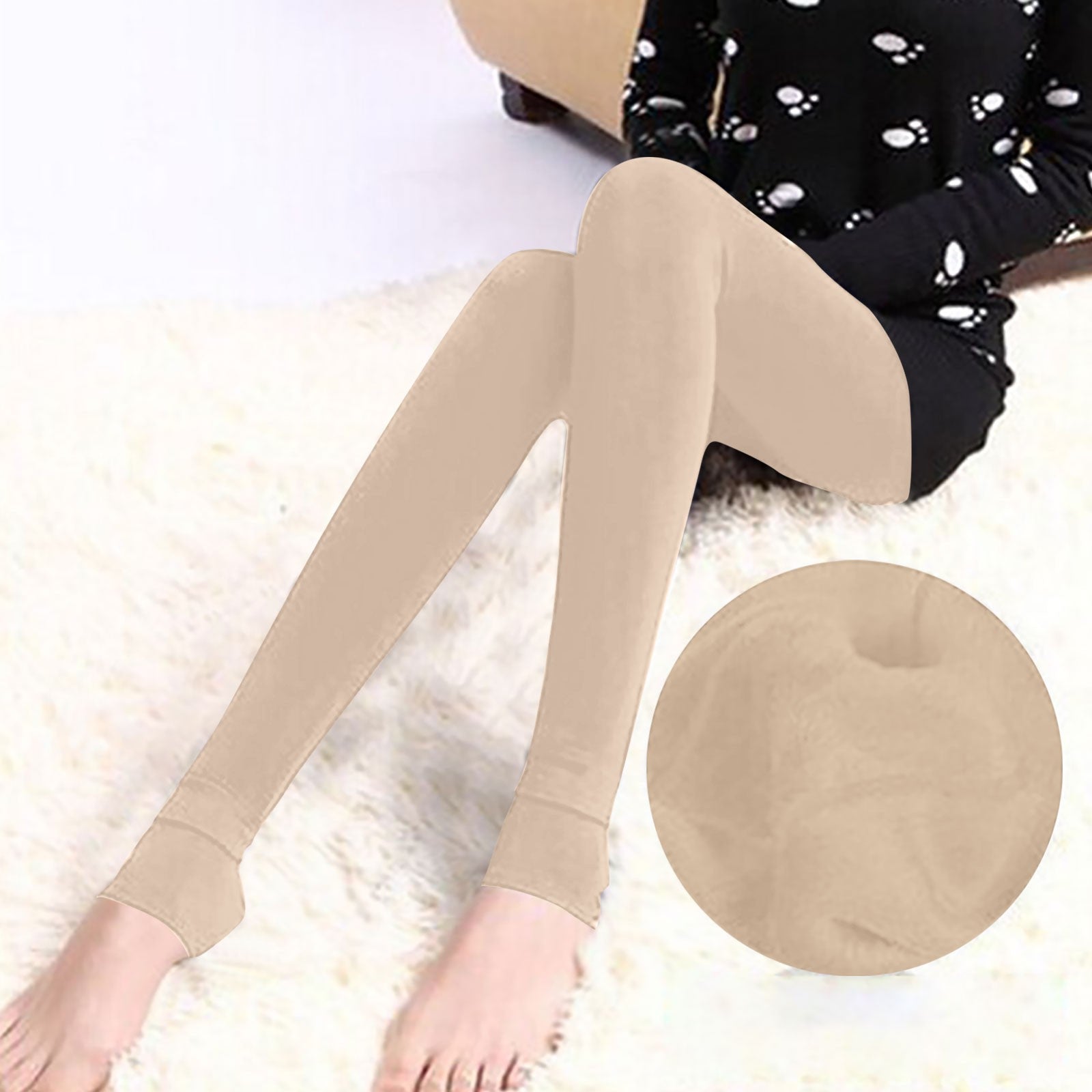 Fleece Lined Velvet Keep Warm Pants High Waist Leggings Winter Warm Leggings Women High Waist Stretchy Solid Fleece Leggins