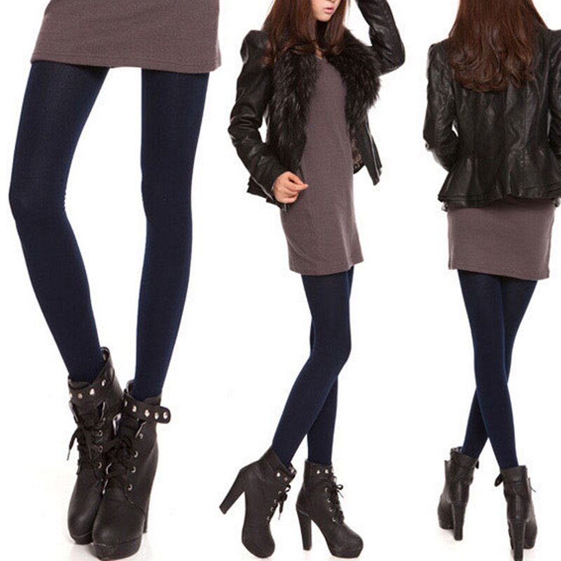 Leggings Warm Women Heat Fleece Stretchy Leggings Warm Fleece Lined Slim Thermal Pants Leggings Mujer Casual Leggings