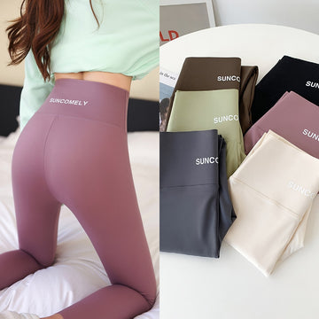 High Waisted Yoga Pants Full-length Leggings Solid Slimming Sports Tights Woman Butt Lifting Leggings Fitness Velvet Warm Leggin