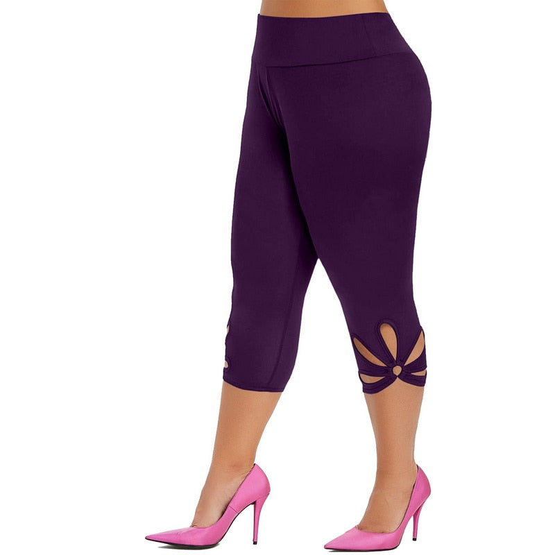 S-5XL Women High Waist Cropped Trousers Pants Elastic Bandage Leggings Super Elastic Yoga Pant