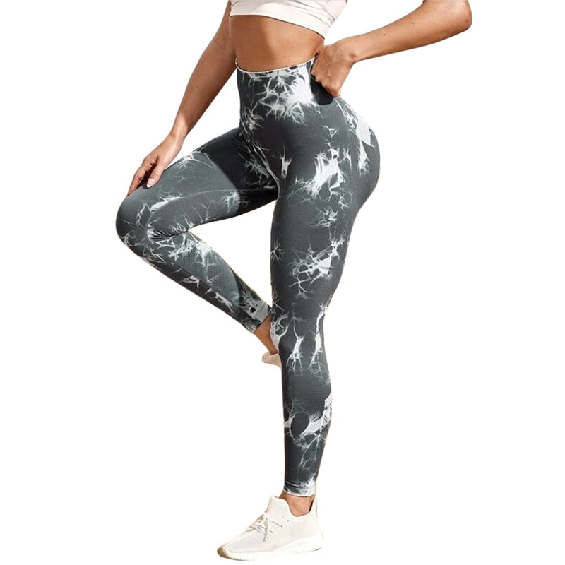 Seamless Tie Dye Leggings Women Sexy Fitness Gym Legging Push up High waist Leggings Sport Pants Women Clothing
