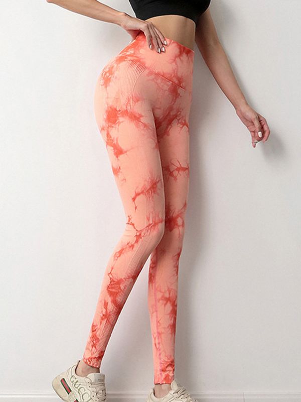 Sexy Seamless Leggings Women Fitness Gym Clothing Tie Dye Sports Pants High Waisted Push Up Leggings Printed Female Sport Pants