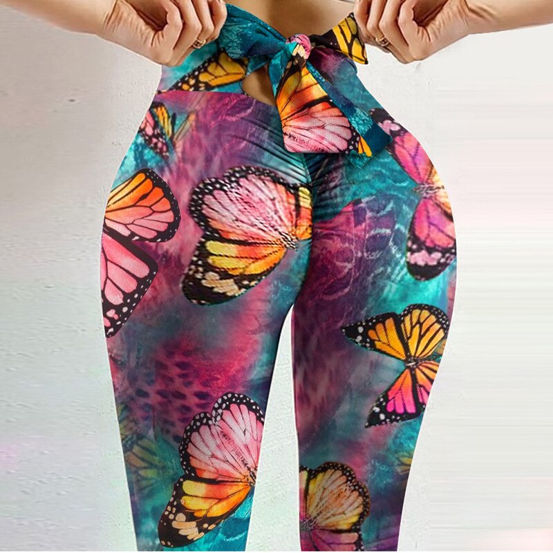 Women Leopard Print leggings High Waist Stretch Push Up Running Sports Leggings Slim Pants Casual Trousers Fitness Leggings