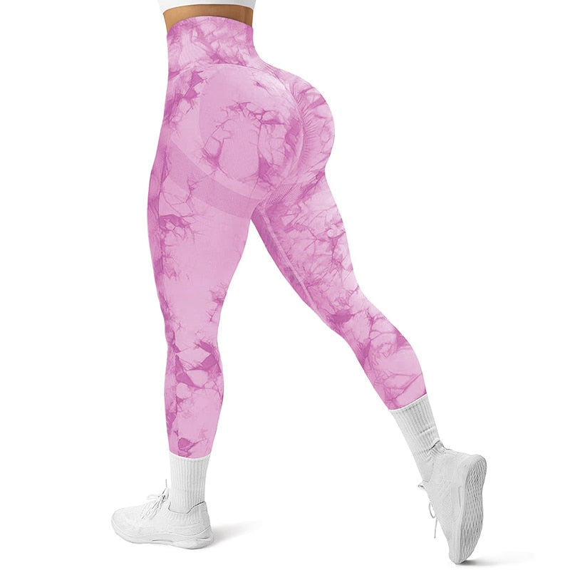 Tie dye Yoga Pants Workout Leggings High Waist Push Up Woman Tights Sport Legging Seamless Fitness Leggins Gym Clothing 2022 New
