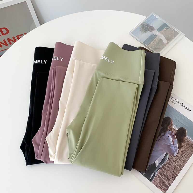 High Waisted Yoga Pants Full-length Leggings Solid Slimming Sports Tights Woman Butt Lifting Leggings Fitness Velvet Warm Leggin