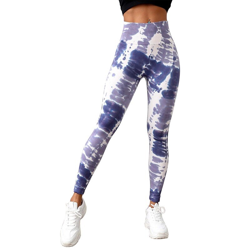 2022 New Tie Dye Yoga Pants Sport Leggings Women Seamless High Waist Push Up Woman Tights Fitness Workout Leggins Gym Clothing