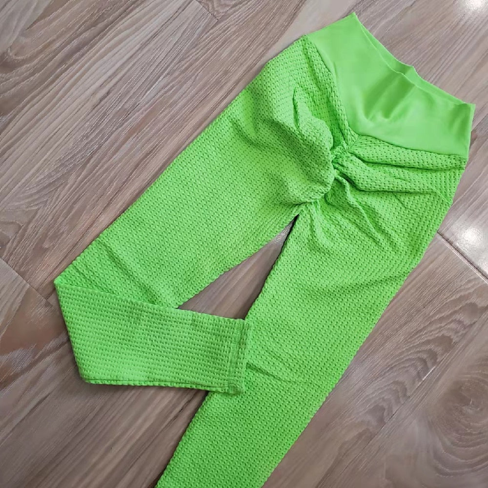 TEXTURED Scrunch Butt Workout Leggings Women Fitness Outfits High Waisted Gym Seamless Yoga Pants Squat Proof Tights Booty Nylon