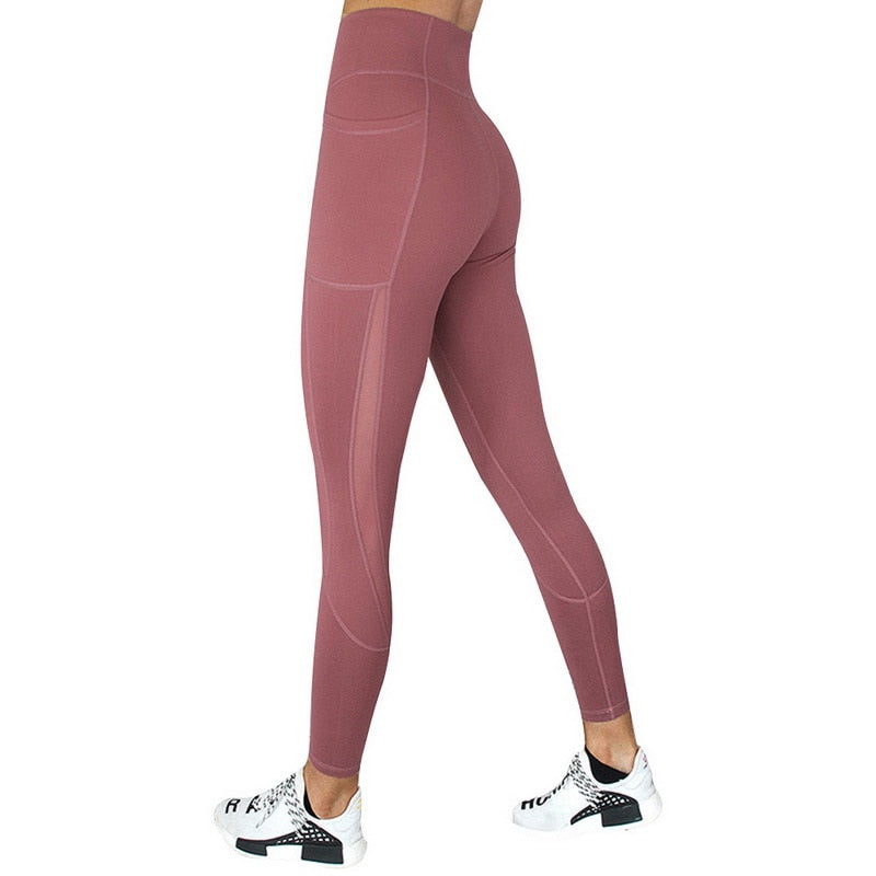 2022 New Leggings Women's Pants Sport Yoga PantsWith Pocket Sexy Tight High Waist Elastic Women's Panties Pocket Legging