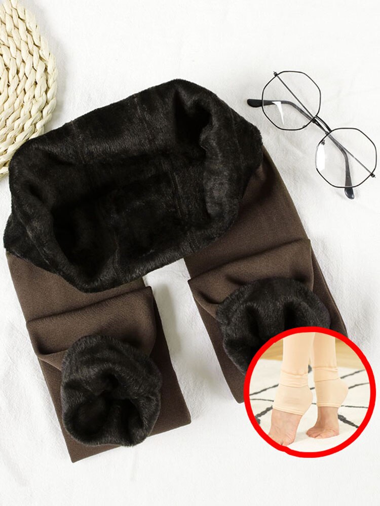 ATHVOTAR Winter Leggings Women Velvet Fleece Lined Slim High Waist Skinny Women Leggins Thermal Pants Warm Legging 2022