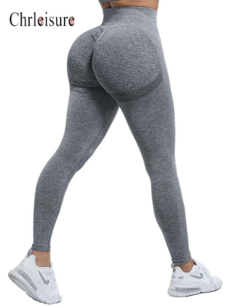CHRLEISURE Women Fitness Leggings High Waist Seamless Sports Leggings Gym Push Up Booty Skinny Legging Feamle