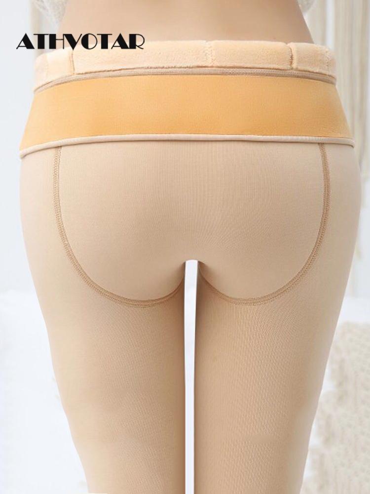 ATHVOTAR Winter Leggings Women Velvet Fleece Lined Slim High Waist Skinny Women Leggins Thermal Pants Warm Legging 2022